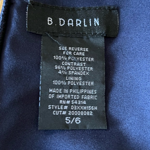 B Darlin Blue Floral Special Occasion Dress - Picture 5 of 6